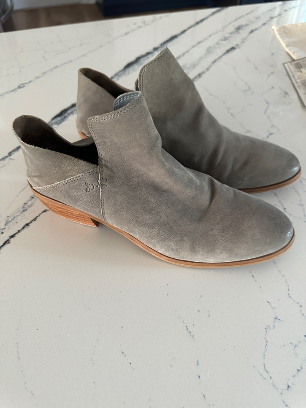 Sam Edelman Prentice Convertible Ankle Boot Grey Leather Size 8